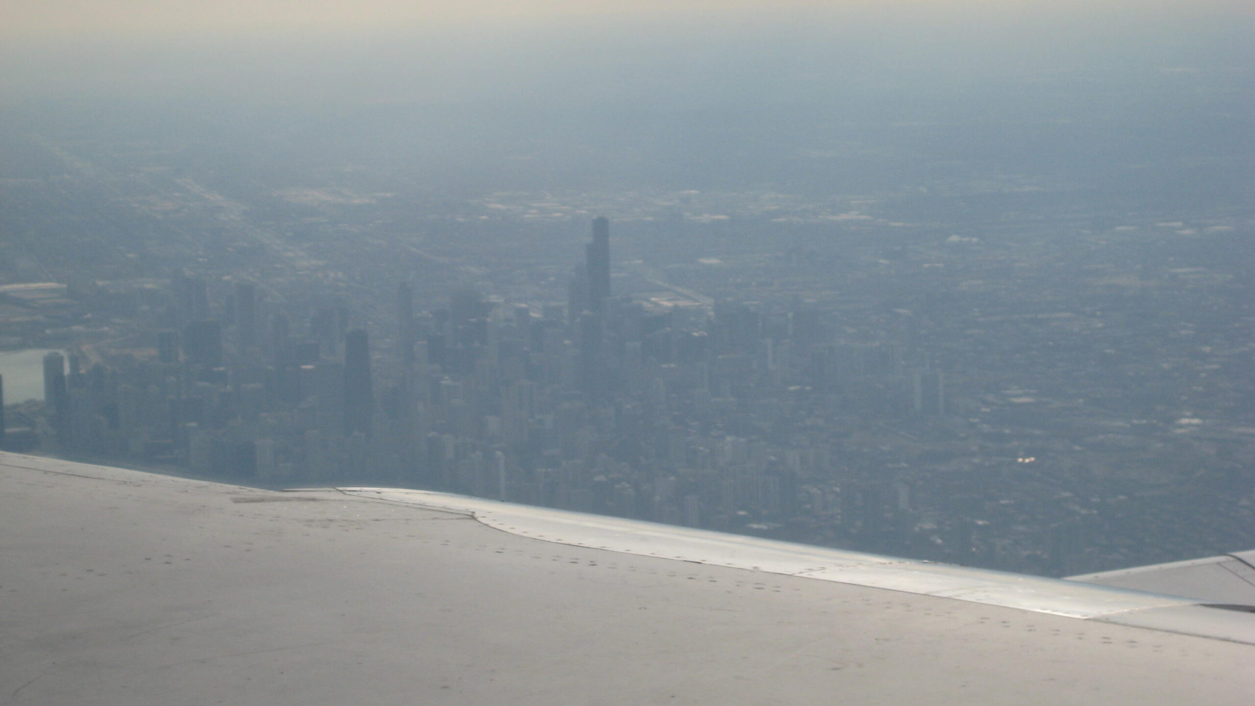 Vue de Minneapolis depuis l'avion